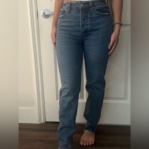 abercrombie high rise dad jeans